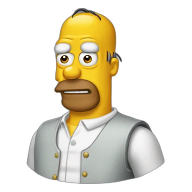 homer simspon bouré sticker