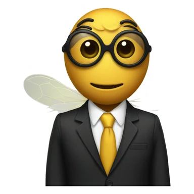 bee in a classic suit sticker