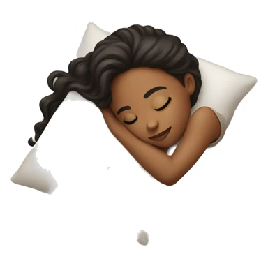 Girl laying down on pillow  sticker