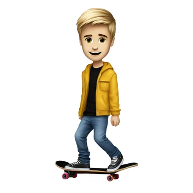 2008 justin bieber on a skateboard sticker