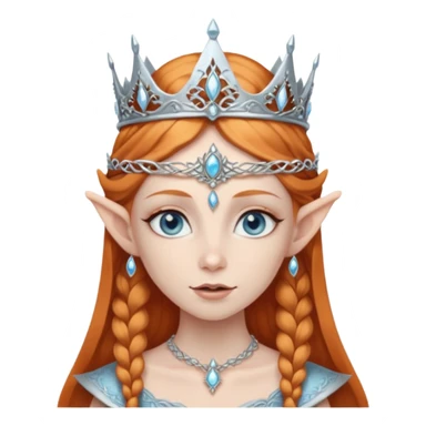 A pale blue eye ginger elf queen of the forest sticker