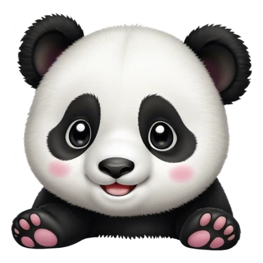 Very cute baby panda happy sticker