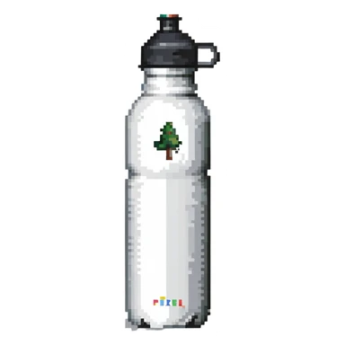 white hiking canteen water bottle sticker