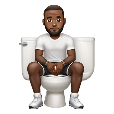 lebron on the toilet sticker