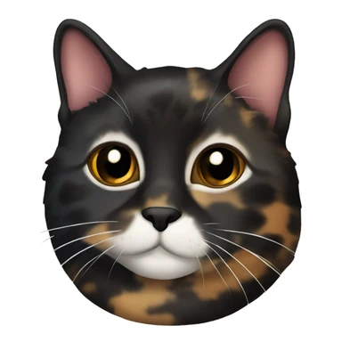Black tortoiseshell Cat loaf sticker