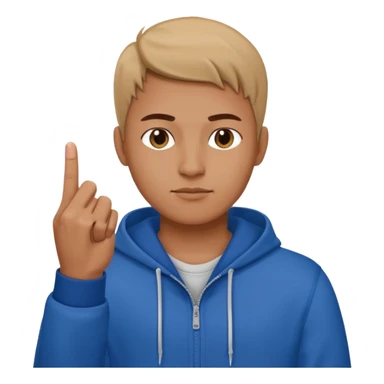 🩵 with middle finger sticker