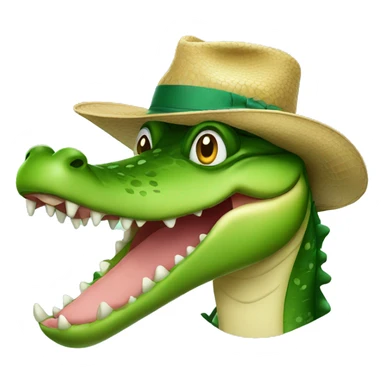 alligator wearing a hat sticker