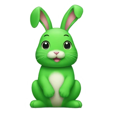 green bunny sticker