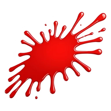 paint splatter, spilled paint, red color. sticker