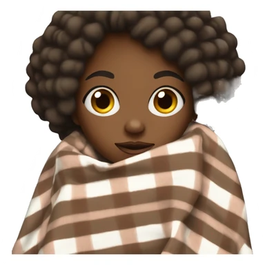 Black gurl with a blanket sticker