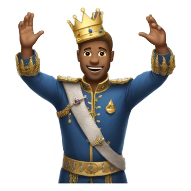 king baldwin hand raise sticker