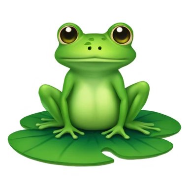 frog on lily pad  sticker