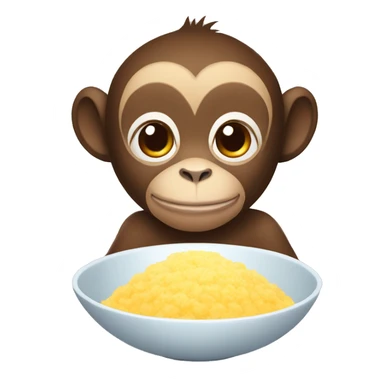 monkey with a bowl of fufu sticker