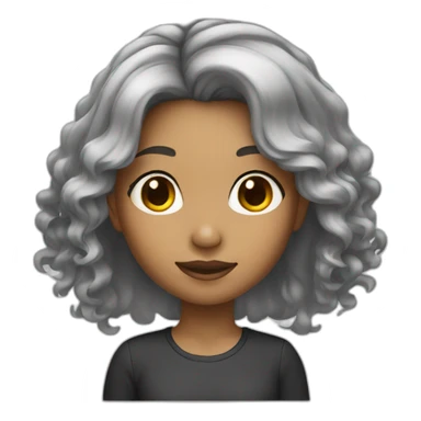 girl hair with grey roots sticker