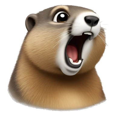 Marmot cursing  sticker