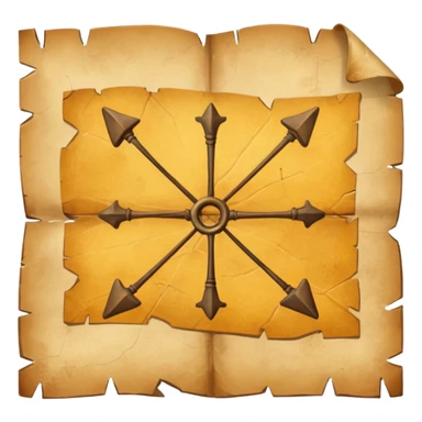 aged parchment map with X marked treasure map. sticker