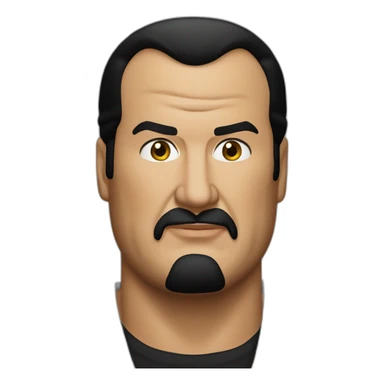 Fat-Steven-Seagal-pontytail-perfectly-centered sticker