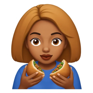 Karlla comendo coxinha sticker