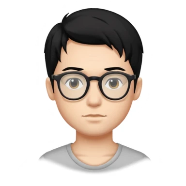 Has un chico con anteojos y tatuajes con pelo negro piel blanca sticker