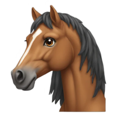 a spitting horse sticker