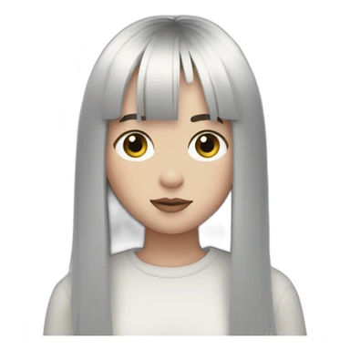 Billie eilish black hair fringe sticker