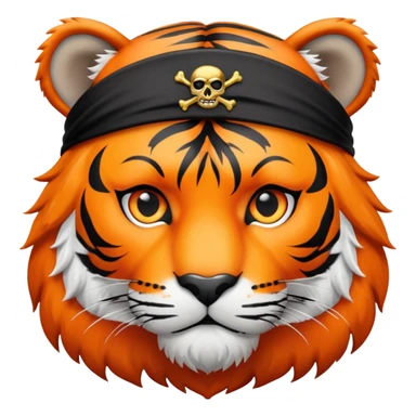 Tiger pirate with eye patch sticker
