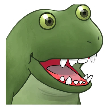 Emoji with teeth with the tongue sticking out sticker