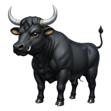 Black bull sticker