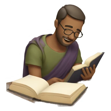 Un hombre leyendo la biblia  sticker