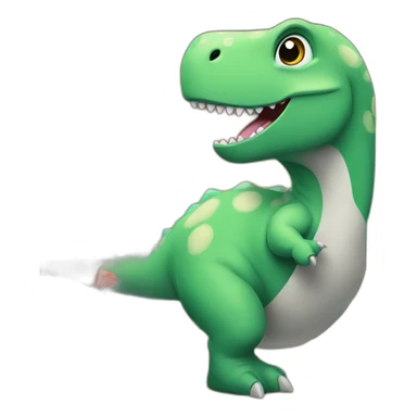 dinosaur having a party sticker