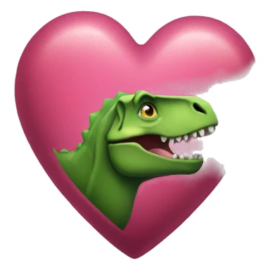 Dinosaur heart sticker