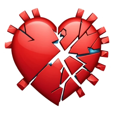 A heart broken  sticker