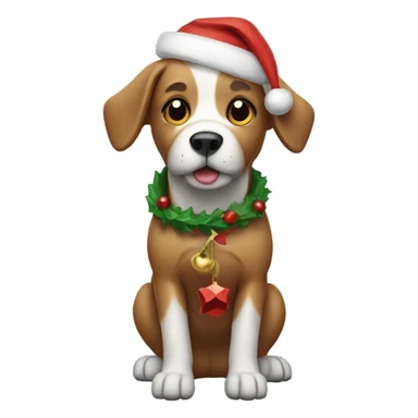 Christmas dog sticker