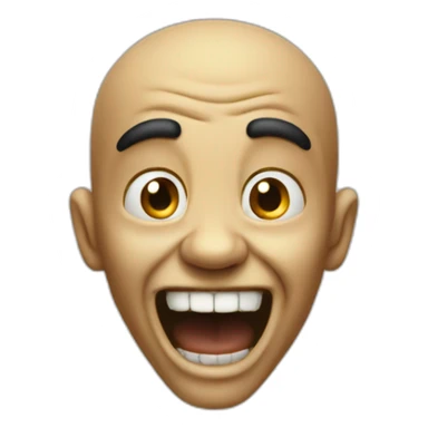 Scary guy laughing malnourished scary sticker