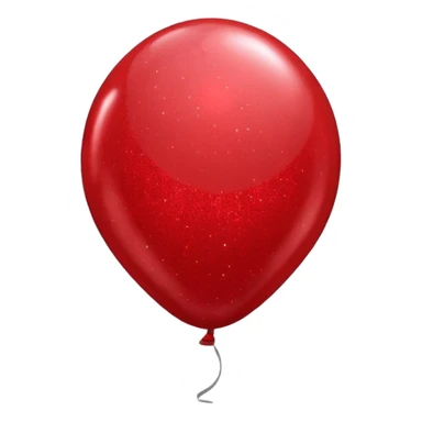 red glitter baloon chat sticker