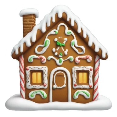 Gingerbread house with snow on too sticker