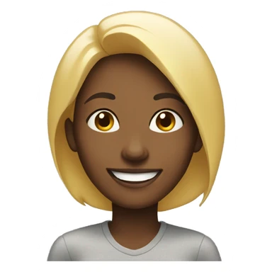 women with smile sticker