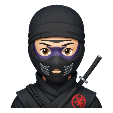 Ninja with MB written on it sticker