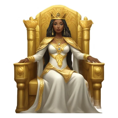 Tarot card golden empress sticker