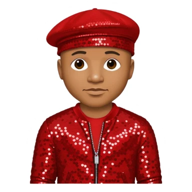 LL Cool J with red sequin outfit sticker