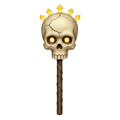Skull Staff – Wooden staff with glowing skull top
 sticker