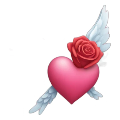 Coeur Rose Avec Des Ailes sticker