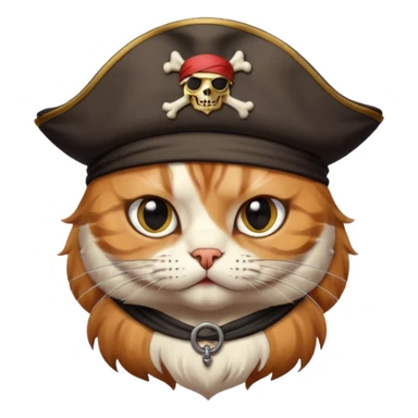 pirate cat with human body sticker