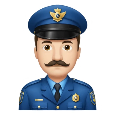 policeman with hitler moustache sticker