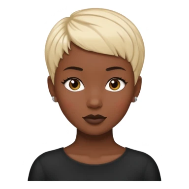 white girl pixie cut black  sticker