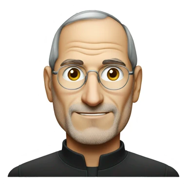 steve jobs with apple sticker