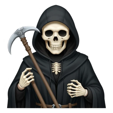 Grim reaper holding a sythe sticker