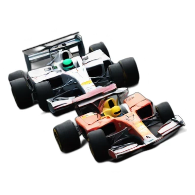 2 formula 1 cars crashing into each other sticker