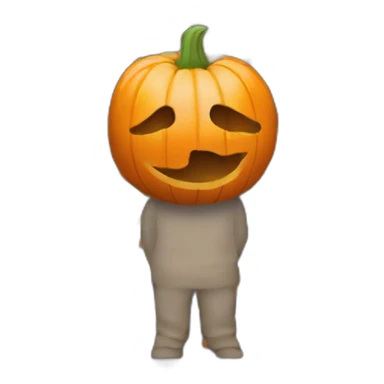 Homme avec masque de citrouille sticker