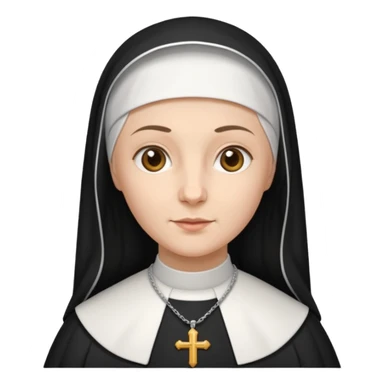Catholic nun in traditional habit sticker